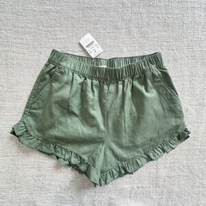 NWT Crewcuts Green Ruffle Hem Pull-on Shorts 12
